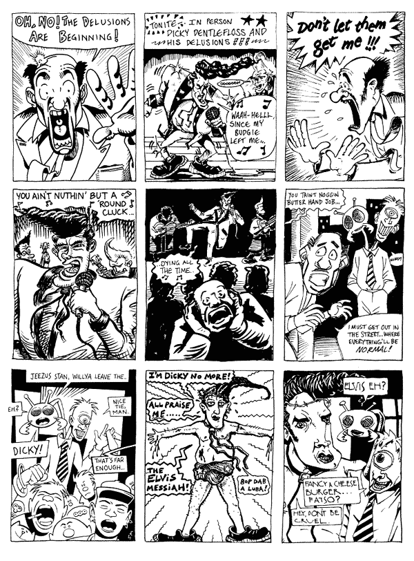1 Nigel Lowrey 2 Martin Meeks 3 Donal Rooum4 mooncat 5 Steve Marchant 6 Andy Roberts7 Steve Martin 8 Rich Z Starbuck 9 Jonathan EdwardsAll artwork � individual artists. Not to be reproduced without permission